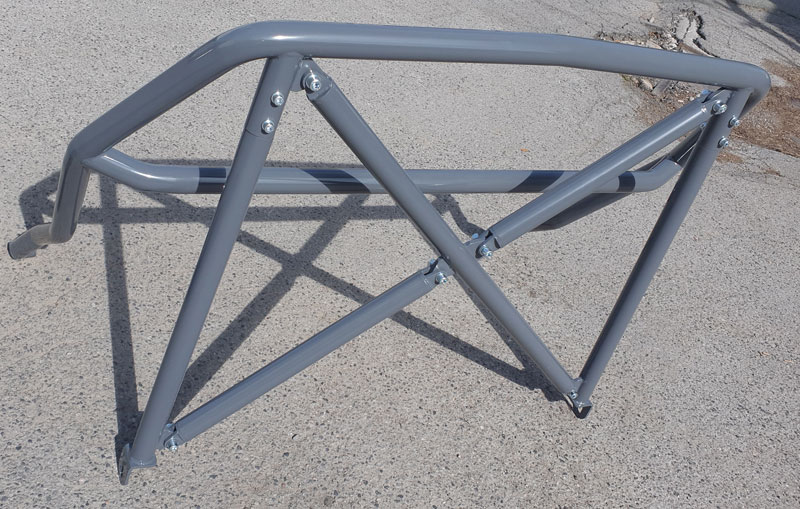 Cubsport-Bügel passend für Porsche 997, inkl. Diagonal-Kreuz 3-teilig inkl. eingeschweißtem und gebogenem Gurtrohr, Grau Pulver beschichtet (Sonderfarbe gegen Aufpreis)