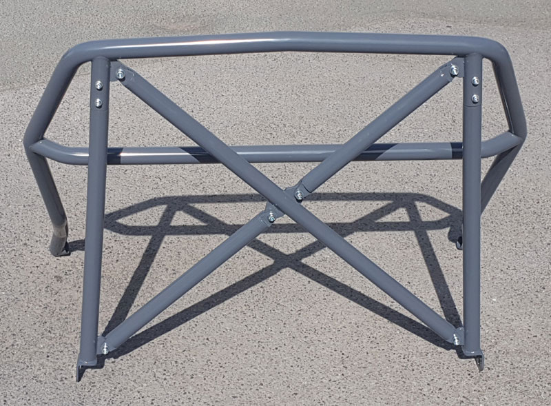 Cubsport-Bügel passend für Porsche 997, inkl. Diagonal-Kreuz 3-teilig inkl. eingeschweißtem und gebogenem Gurtrohr, Grau Pulver beschichtet (Sonderfarbe gegen Aufpreis)