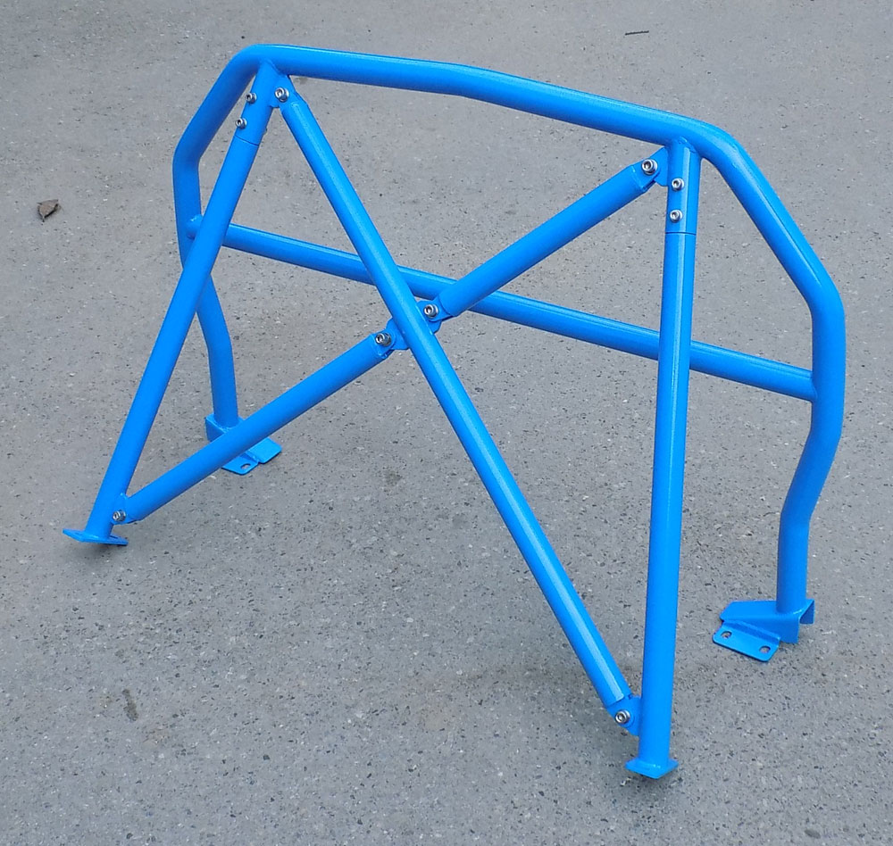 Clubsport-Bügel passend für Audi TT 8N, inkl. Diagonal-Kreuz 3-teilig, inkl. eingeschweißtem Gurtrohr, Blau Pulver beschichtet (Sonderfarbe gegen Aufpreis)