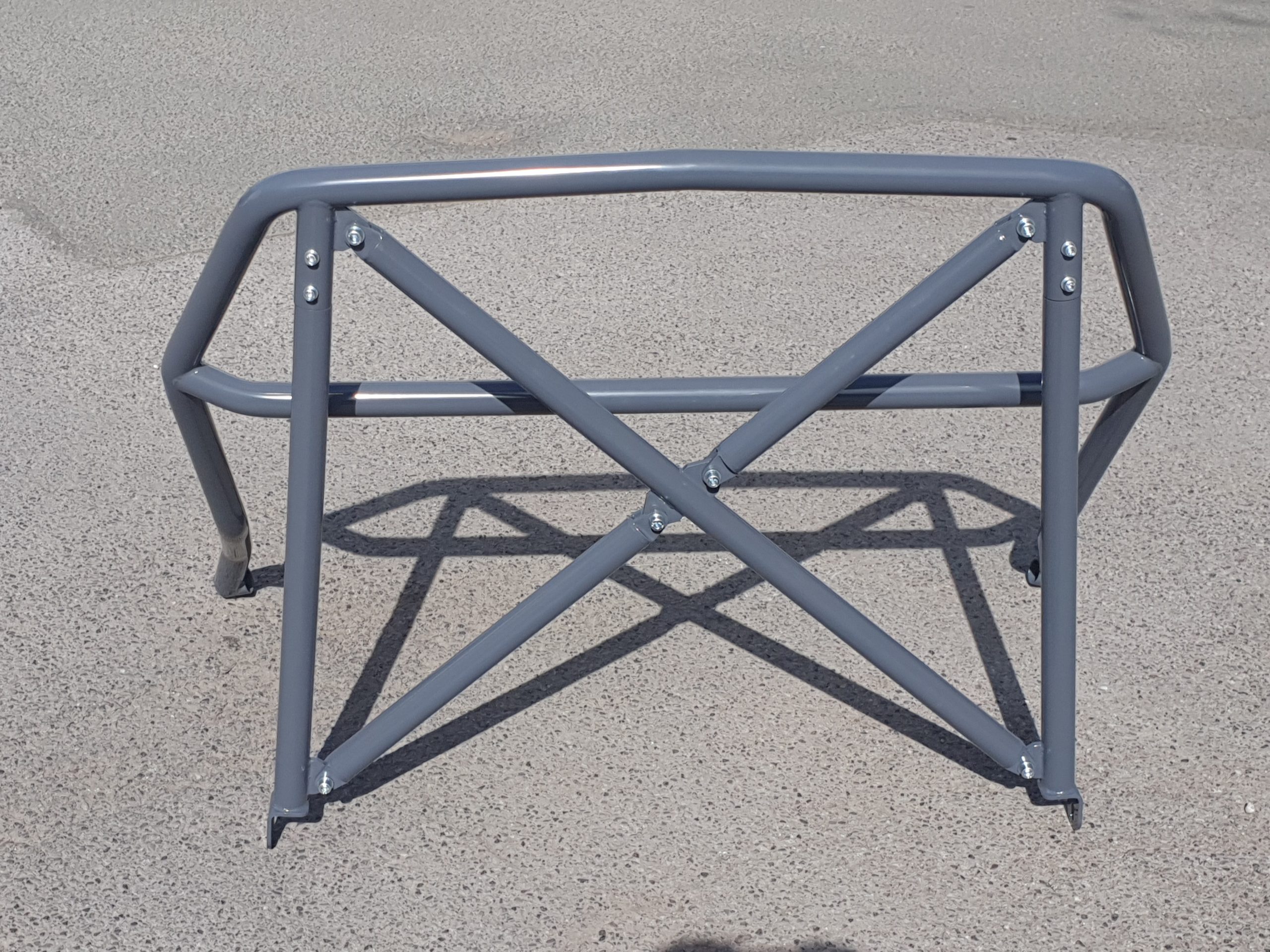 Clubsport-Bügel, passend für Porsche 996, inkl. Diagonal-Kreuz 3-teilig, inkl. eingeschweißtem und gebogenem Gurtrohr, Grau Pulver beschichtet (Sonderfarbe gegen Aufpreis)