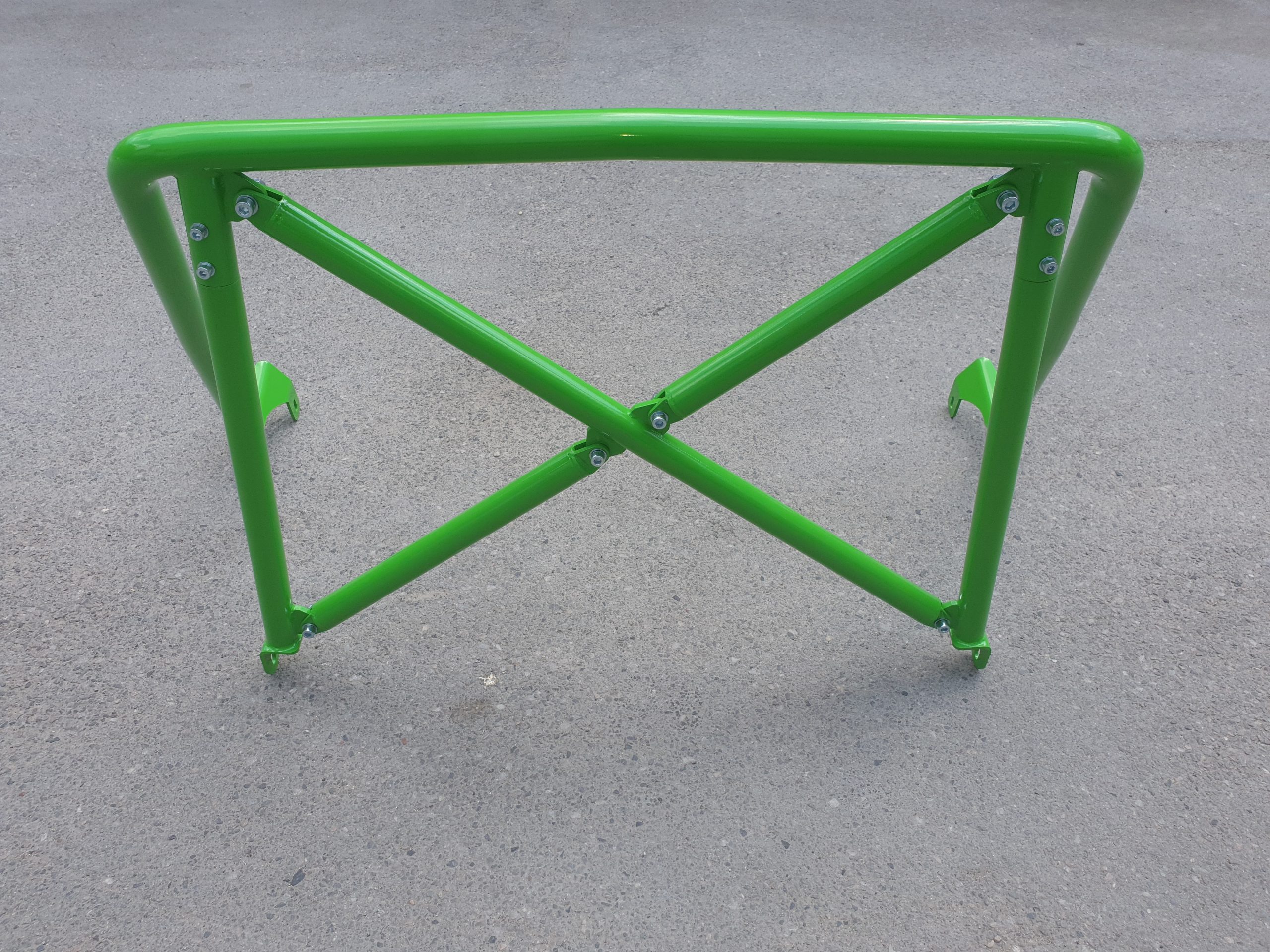 Clubsport-Bügel, passend für Porsche 911 G-Modell, inkl. Diagonal-Kreuz 3-teilig, Grün Pulver beschichtet (Sonderfarbe gegen Aufpreis)