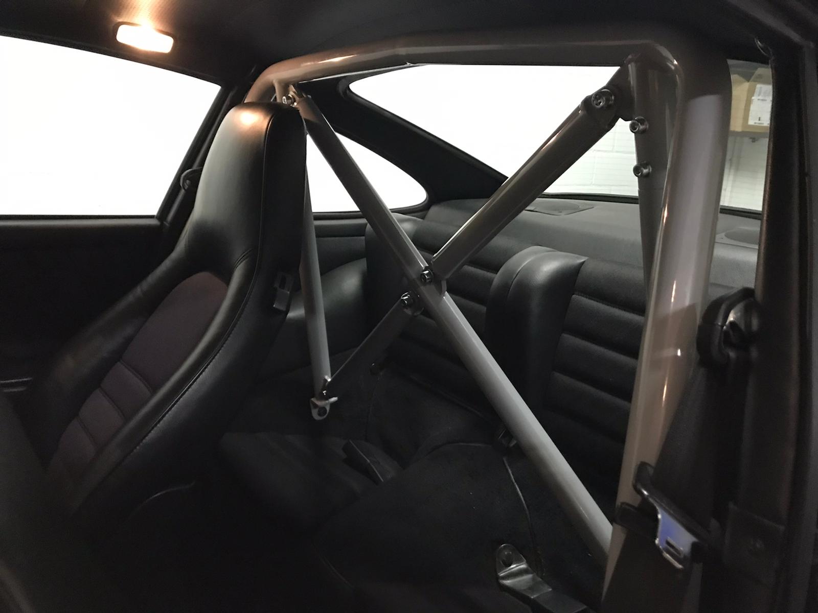 Clubsport-Bügel, passend für Porsche 911 G-Modell, inkl. Diagonal-Kreuz 3-teilig, Grau Pulver beschichtet (Sonderfarbe gegen Aufpreis)