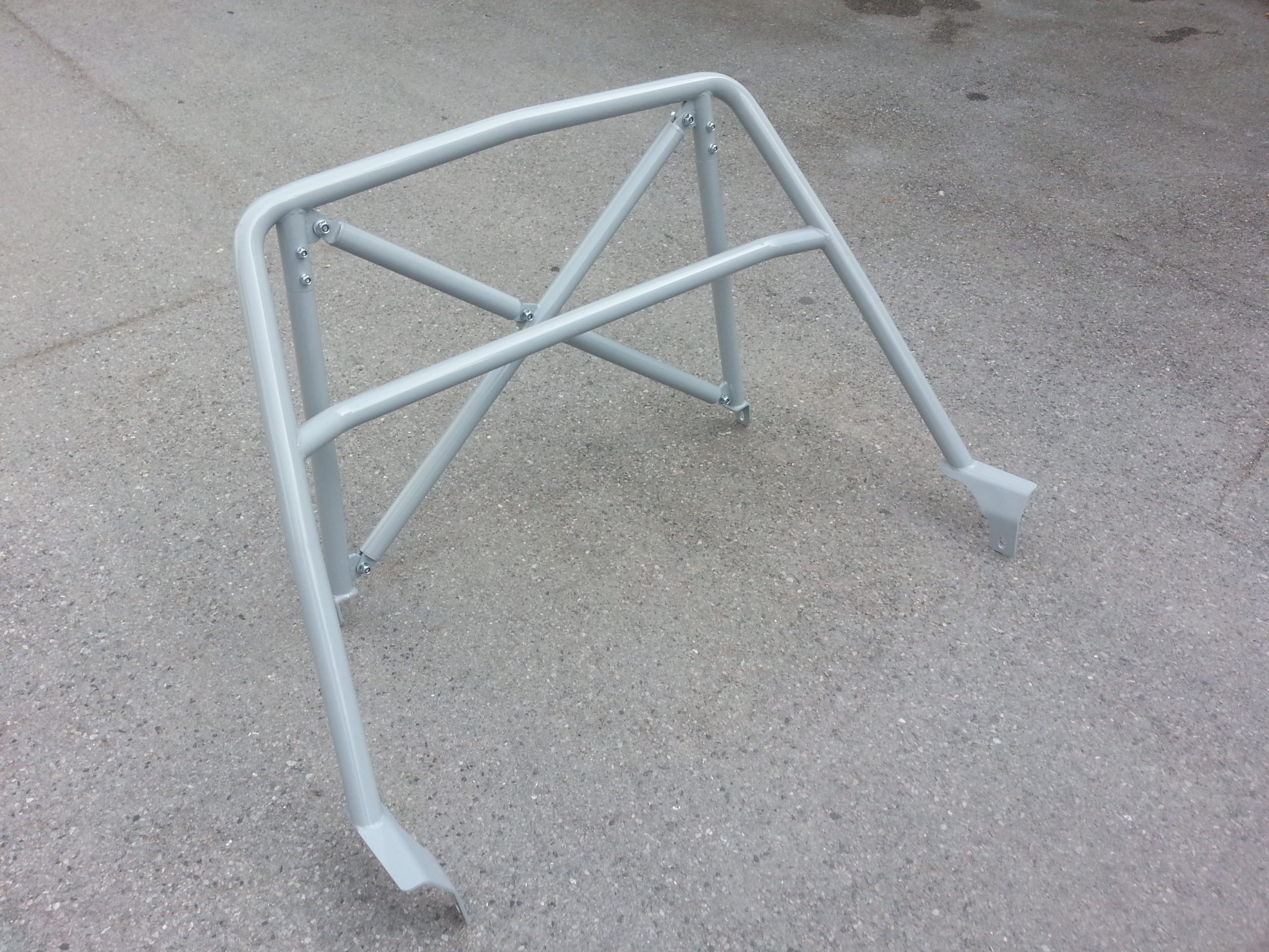 Clubsport-Bügel , passend für Porsche 964 , inkl. Diagonal-Kreuz 3 teilig , inkl. eingeschweißtem und gebogenem Gurtrohr , Grau Pulver beschichtet ( Sonderfarbe gegen Aufpreis )